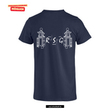 Clique Basic - T - Herren - navy - beidseitig bedruckt - Robert Schumann Gymnasium