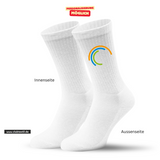 CT Tennissocken - weiß/weiß/bunt - Kreis - Schule am Stromberg