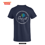 Clique Basic - T - Kinder - dark navy - beidseitig bedruckt - farbig - Gebrüder-Montgolfier-Gymnasium Berlin