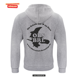 BASIC Hoody - Kinder - grey melange - Druck beidseitig - Oberschule Braunlage