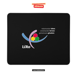 CT Mousepad - schwarz - Lichtenstein-Rother-Grundschule Augsburg - Logo farbig