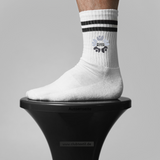 CT Tennissocken - schwarz/weiß/schwarz - Mittelschule Metten - Logo schwarz