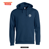 BASIC Hoody - Kinder - dark navy - Druck beidseitig - einfarbig - Gebrüder-Montgolfier-Gymnasium Berlin