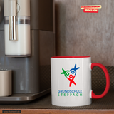 CT Tasse - rot - Grundschule Steppach - Logo bunt