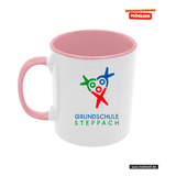 CT Tasse - rosa - Grundschule Steppach - Logo bunt