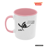 CT Tasse - rosa - Lichtenstein-Rother-Grundschule Augsburg - Logo schwarz