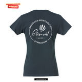 Clique BASIC T - Damen - dark navy - beidseitig bedruckt - einfarbig - Gebrüder-Montgolfier-Gymnasium Berlin