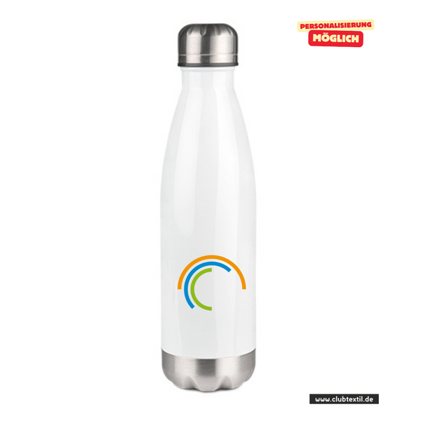 CT Thermoflasche - 500ml - weiß - Schule am Stromberg - Logo