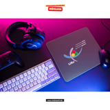 CT Mousepad - grau - Lichtenstein-Rother-Grundschule Augsburg - Logo farbig