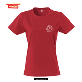 Clique BASIC T - Damen - rot- beidseitig bedruckt - Beethovenschule Offenbach