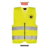 Korntex Warnweste Kids - neon - St.-Bonaventura-Gymnasium Dillingen - Logo schwarz