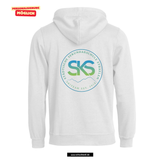 BASIC Hoody - Kinder - weiß - Druck beidseitig - Skiteam - Städtische Sekundarschule Straelen