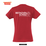 Clique BASIC T - Damen - rot- beidseitig bedruckt - Beethovenschule Offenbach