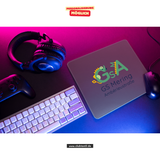 CT Mousepad - grau - Grundschule Amberieu Mering - Logo farbig