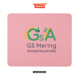 CT Mousepad - rosa - Grundschule Amberieu Mering - Logo farbig