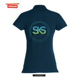 Clique BASIC Polo - Damen - dark navy - Druck beidseitig - Skiteam - Städtische Sekundarschule Straelen