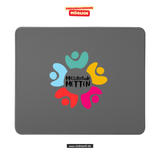 CT Mousepad - grau - Mittelschule Metten - Logo farbig