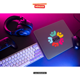 CT Mousepad - grau - Mittelschule Metten - Logo farbig