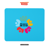 CT Mousepad - blau - Mittelschule Metten - Logo farbig
