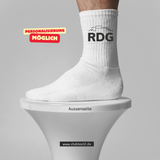 CT Tennissocken - weiß/weiß/schwarz - Schriftzug - Rudolf Diesel Gymnasium Augsburg