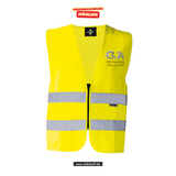 Korntex Warnweste - neon - Grundschule Amberieu Mering - Logo schwarz