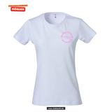 Clique BASIC T- Damen - weiß - Marion Dönhoff Gymnasium - rosa
