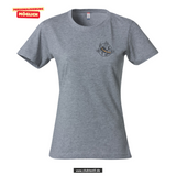 Clique BASIC T - Damen - grau meliert - beidseitig bedruckt - Max-und-Justine-Elsner-Schule