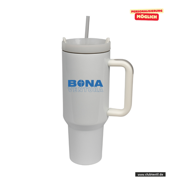 CT Edelstahl-Thermobecher - 1100ml - StanleyCup - St.-Bonaventura-Realschule Dillingen - Schriftzug blau