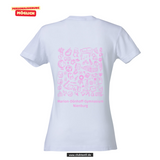 Clique BASIC T- Damen - weiß - beidseitig bedruckt - Marion Dönhoff Gymnasium - rosa