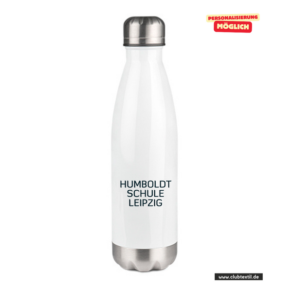 CT Thermoflasche - 500ml - weiß - Humboldtschule Leipzig - Schriftzug