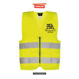 Korntex Warnweste Kids - neon - Realschule Affing - Logo schwarz