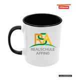 CT Tasse - schwarz - Realschule Affing - Logo farbig
