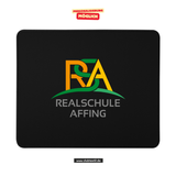 CT Mousepad - schwarz - Realschule Affing - Logo bunt