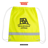 Korntex Gymbag - neon - Realschule Affing - Logo schwarz