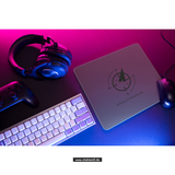 CT Mousepad - grau - NORD Gymnasium Potsdam - Logo schwarz