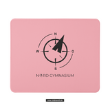 CT Mousepad - rosa - NORD Gymnasium Potsdam - Logo schwarz