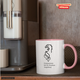 CT Tasse - rosa - Gymnasium bei St. Stephan - Logo schwarz