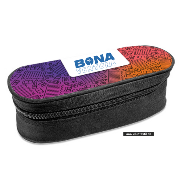 CT Stiftebox - rosa - St.-Bonaventura-Gymnasium - Schriftzug blau