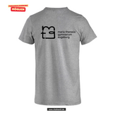Clique Basic - T - Herren - grau meliert - beidseitig bedruckt - Maria Theresia Gymnasium Augsburg