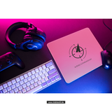 CT Mousepad - rosa - NORD Gymnasium Potsdam - Logo schwarz