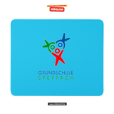CT Mousepad - blau - Grundschule Steppach - Logo farbig