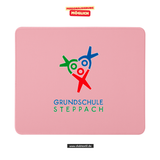 CT Mousepad - rosa - Grundschule Steppach - Logo farbig