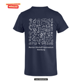 Clique Basic - T - Herren - navy - beidseitig bedruckt - Marion Dönhoff Gymnasium