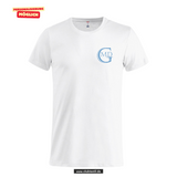 Clique Basic - T - Herren - weiß - beidseitig bedruckt - Marion Dönhoff Gymnasium - blau