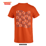 Clique Basic - T - Herren - blutorange - beidseitig bedruckt - back print - Maria Theresia Gymnasium Augsburg