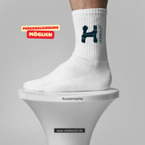 CT Tennissocken - weiß/weiß/schwarz - Humboldtschule Leipzig