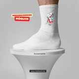 CT Tennissocken - weiß/weiß/Kopf - Humboldtschule Leipzig