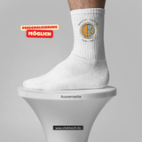 CT Tennissocken - weiß/weiß/bunt - Glonntal Realschule Logo