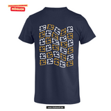 Clique Basic - T - Herren -dark navy - beidseitig bedruckt - back print - Maria Theresia Gymnasium Augsburg