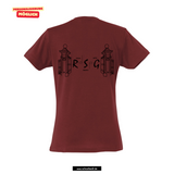Clique BASIC T - Damen - bordeaux - beidseitig bedruckt - Robert Schumann Gymnasium
